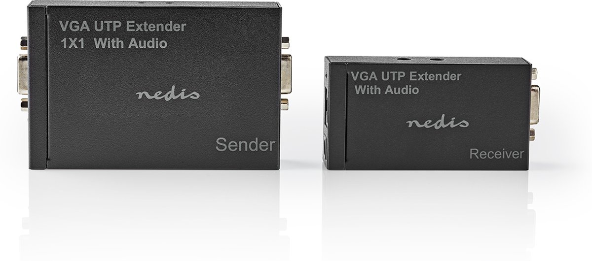 VGA and Audio Extender | Up to 300 m | over Cat 5e Cat 6 | Transmitter and Receiver